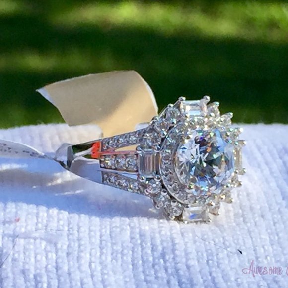 JTV Bella Luce CZ Cocktail Ring - NWT - Sz 7 - Fiery Stones! - Picture 8 of 14